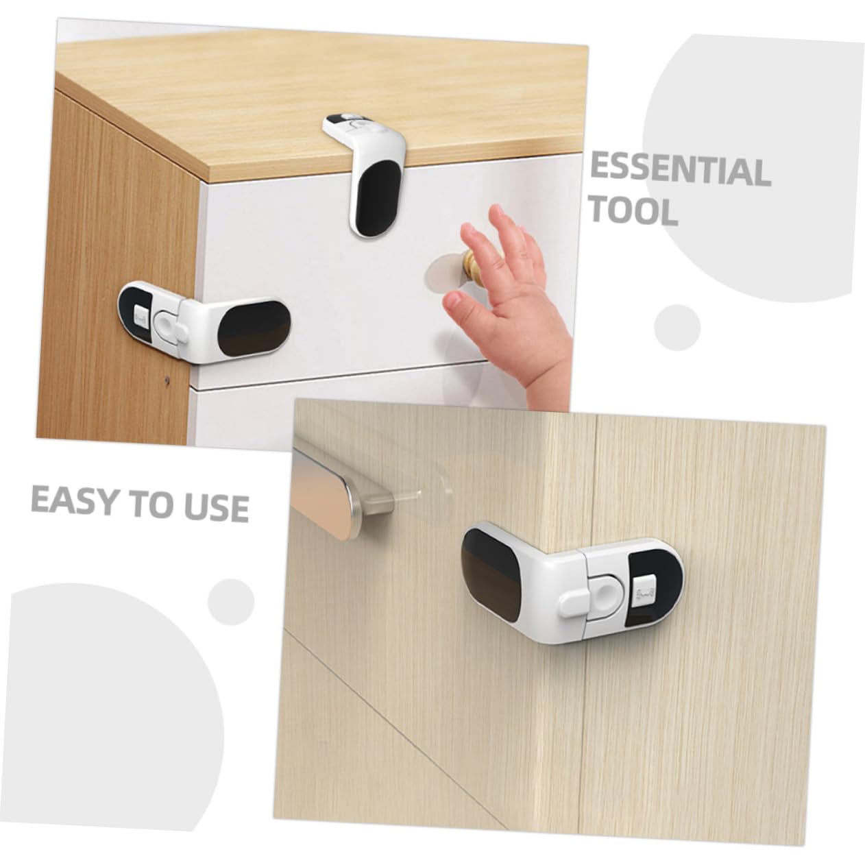 ibasenice 20piezas Cerraduras De Seguridad Para Armarios Cerraduras Para Frigoríficos y Muebles Protección Infantil Multiusos Instalación Rápida y Sencilla Para Hogares Bebés