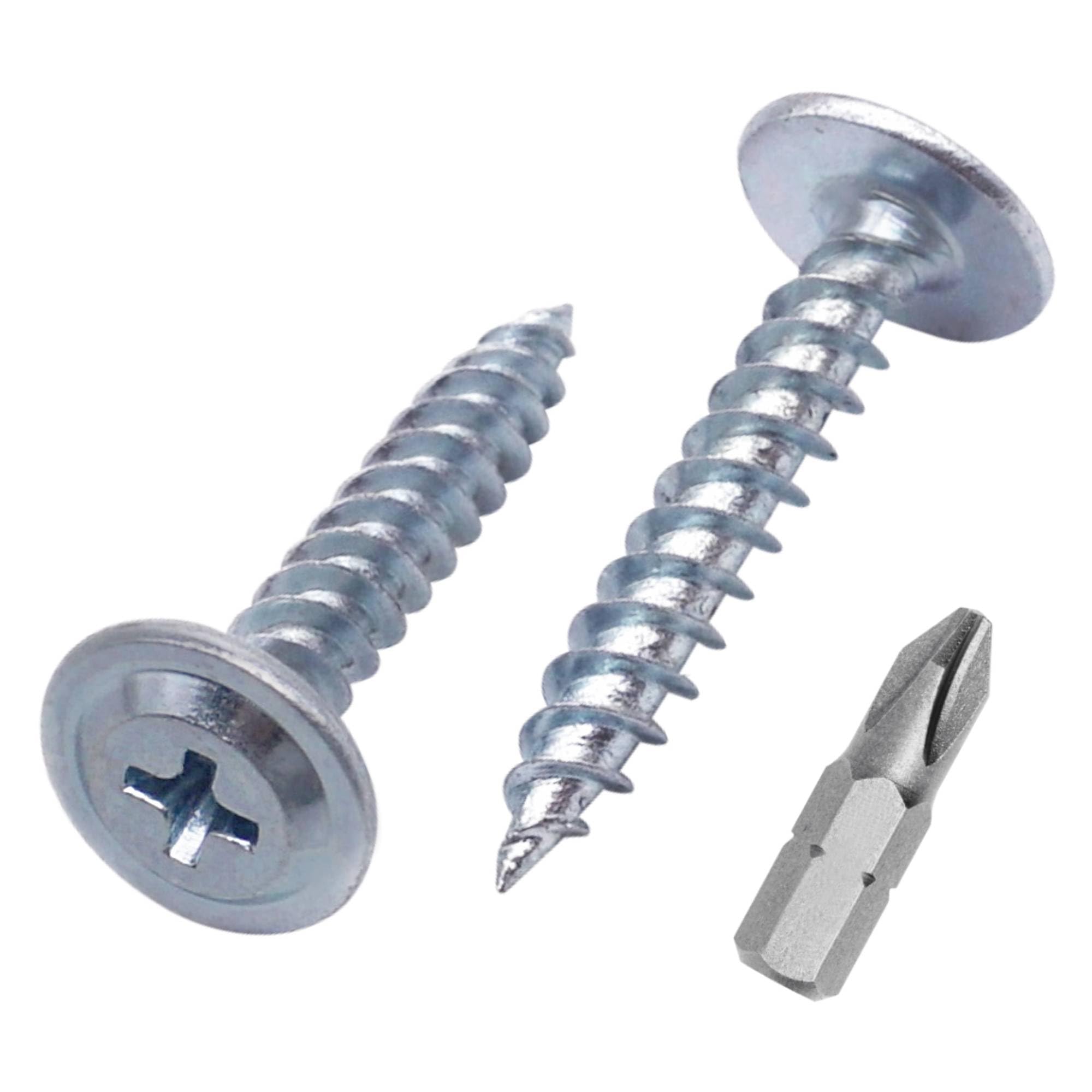 Skir'co (400 Pcs) Zinc Plated Steel Screws 4.2 X 25 Mm, Self Tapping Wood Screws, Metal Screw, Ph Modified Truss Head