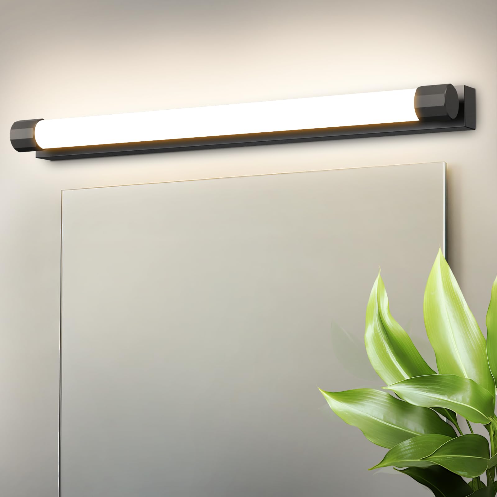 Lampada da specchio per bagno a LED - Nero Lampada da parete per | bagno da 50 cm, IP44, illuminazione per armadietto a specchio da 10W 4000K