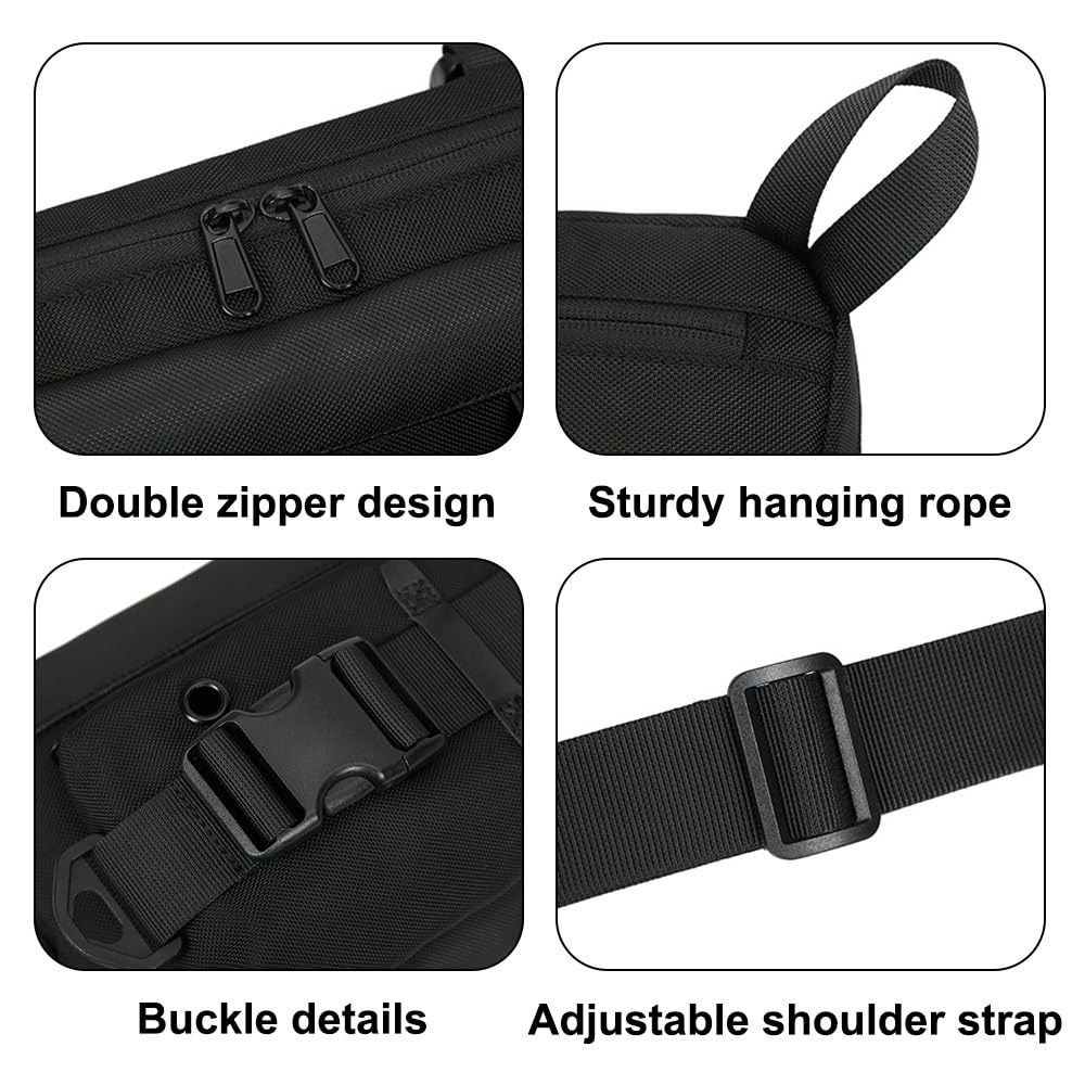MiOYOOW Borsa a Tracolla Tattica, Marsupio Molle Militare con Corda Appesa e Foro, Pacco Petto Sport Outdoor, Zaino Tattico Regolabile per Escursionismo, Campeggio, Pesca