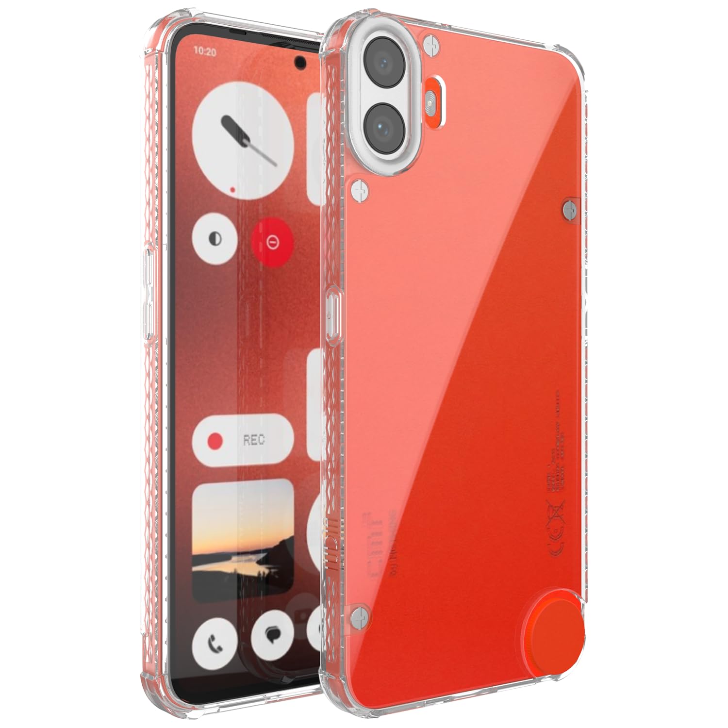 TUDIA SKN Designed for Nothing CMF Phone 1 Case, [Reinforced Corners] Shockproof Slim Lightweight Grip Transparent Crystal Clear TPU Bumper Anti-Yellowing Drop Protection - Clear