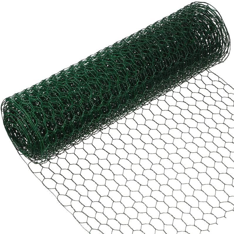 Paladian Grillage Hexagonal en PVC - Maille 25mm - Clôture pour Volaille ou Jardin - Taille 1m x 10m - Résistant et Multi Usage - Marque Française