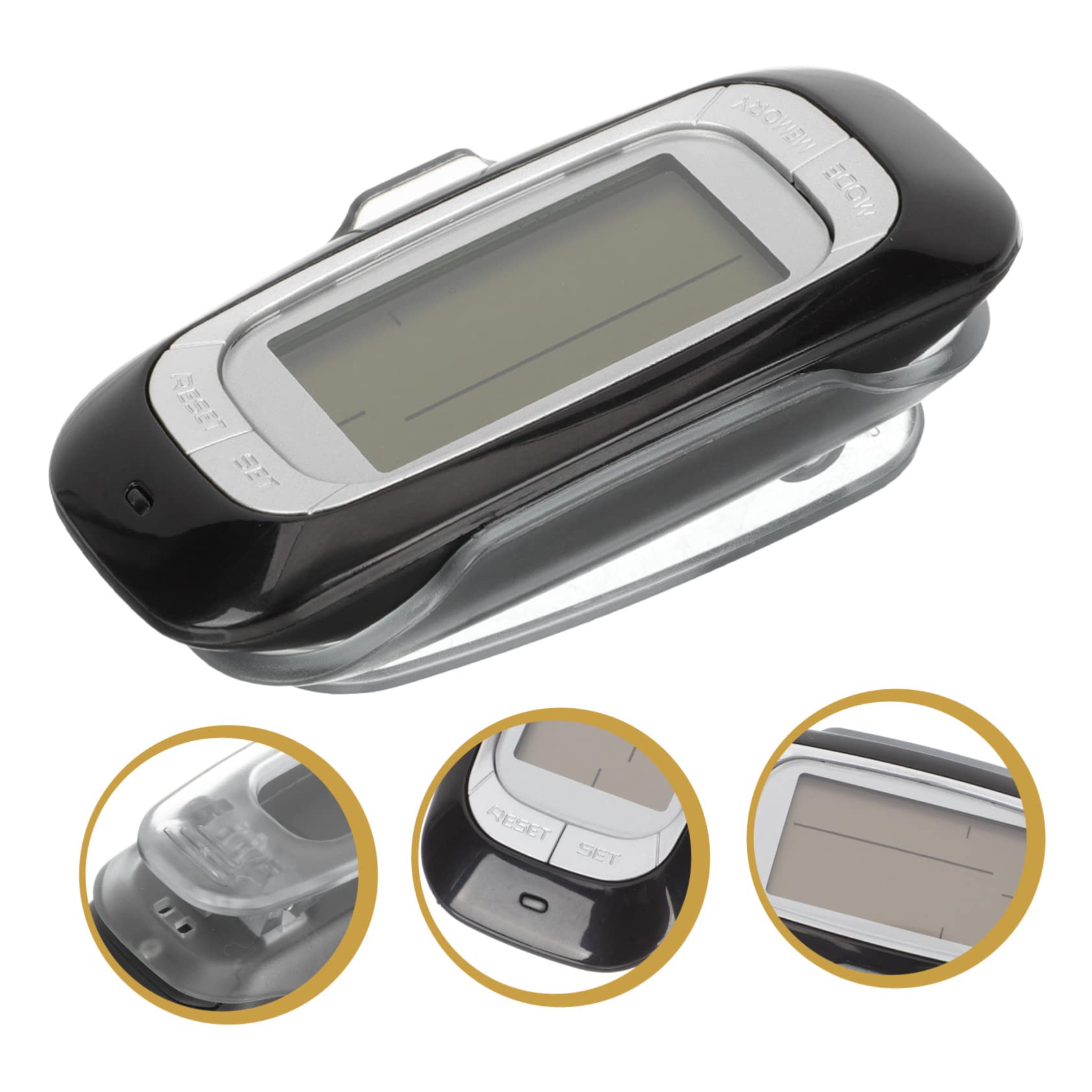 BESPORTBLE 4 Pièces podomètre 3D Compteur de Calories Step COMPTOR Work Femmes Suivi des Pas Marcher podomètre Simple de Poche Multifonctionnel Compteur de Marche 3D Abdos
