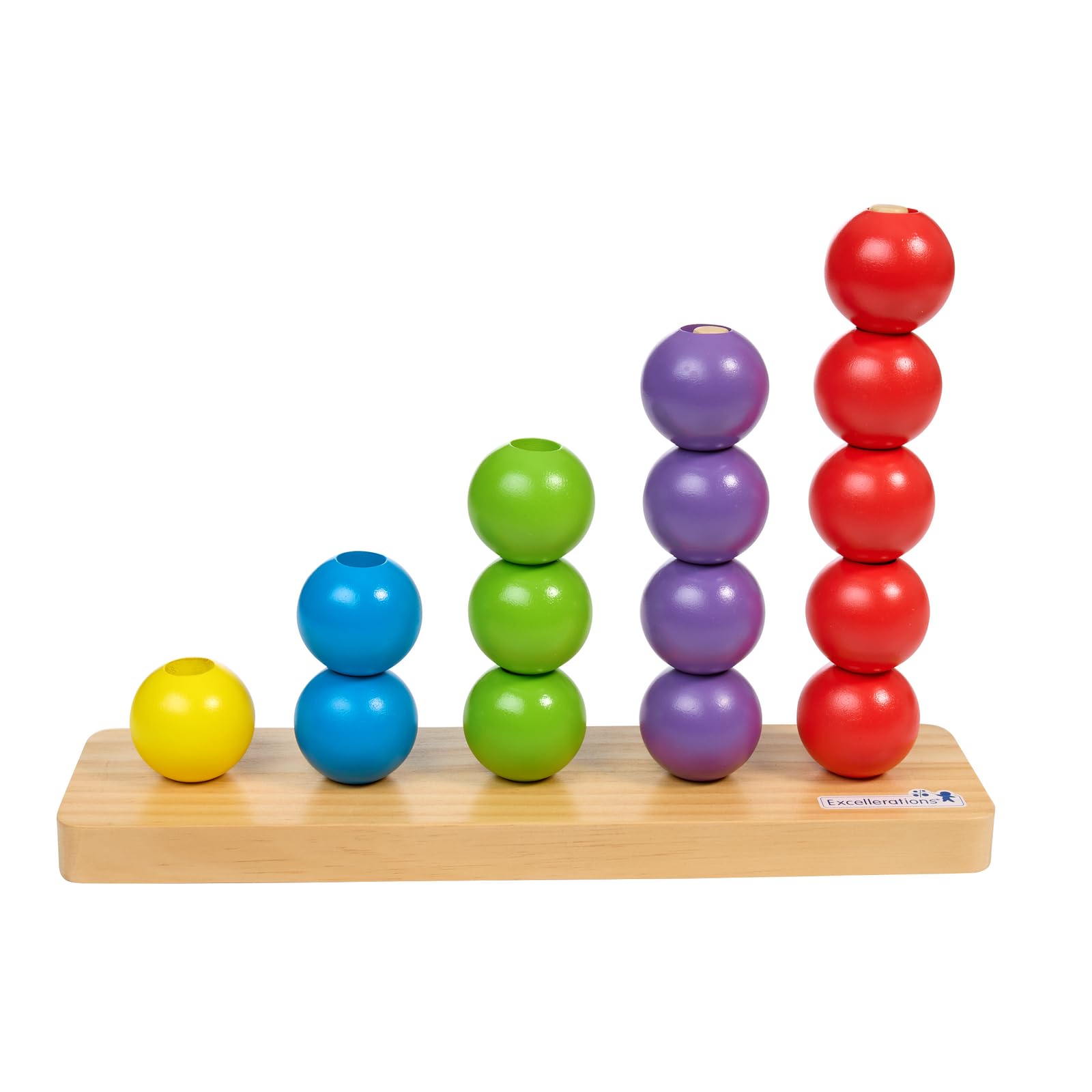 Excellerations Giant Toddler Stack and Count Bead Puzzle, 26 Pieces, Kids Educational Toy, Supports Early STEM, Ages 12 Months and Up (Item # TODSTACK)