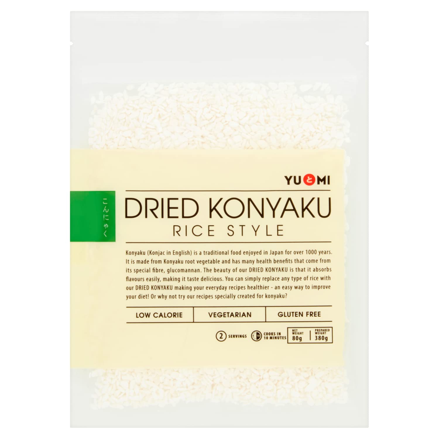 YU&MI Dried Konyaku Rice Style 80g (prepared weight 380g)