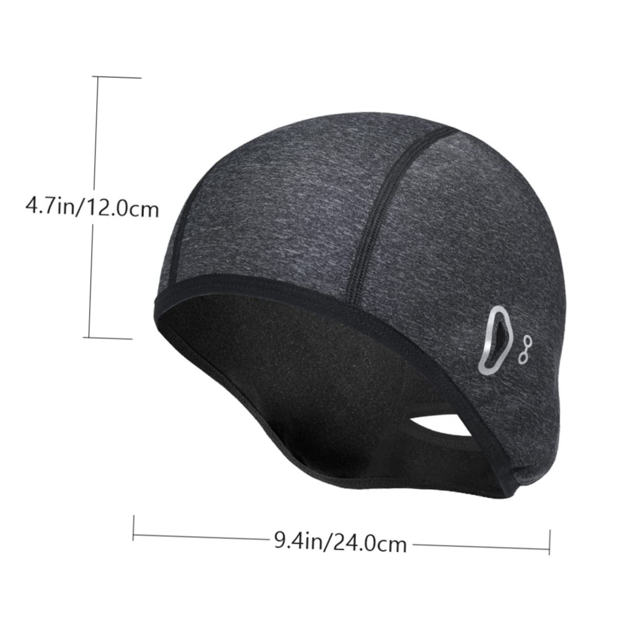 VANZACK Cycling Cap Ear Protection Windproof Warm Skull Cap Helmet Liner for Winter Grey