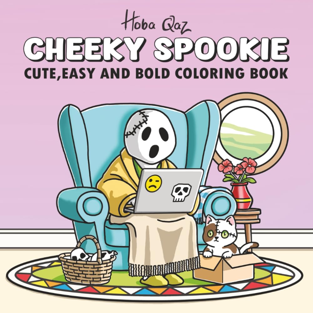 Cheeky spookie: Cute easy and bold coloring book