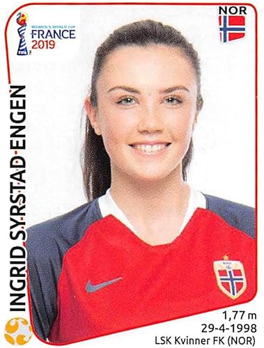 2019 Panini FIFA Women's World Cup France Album Stickers (Individual Sticker Only) Soccer #75 Ingrid Syrstad Engen Norway 2 Inch by 2 12 Inch