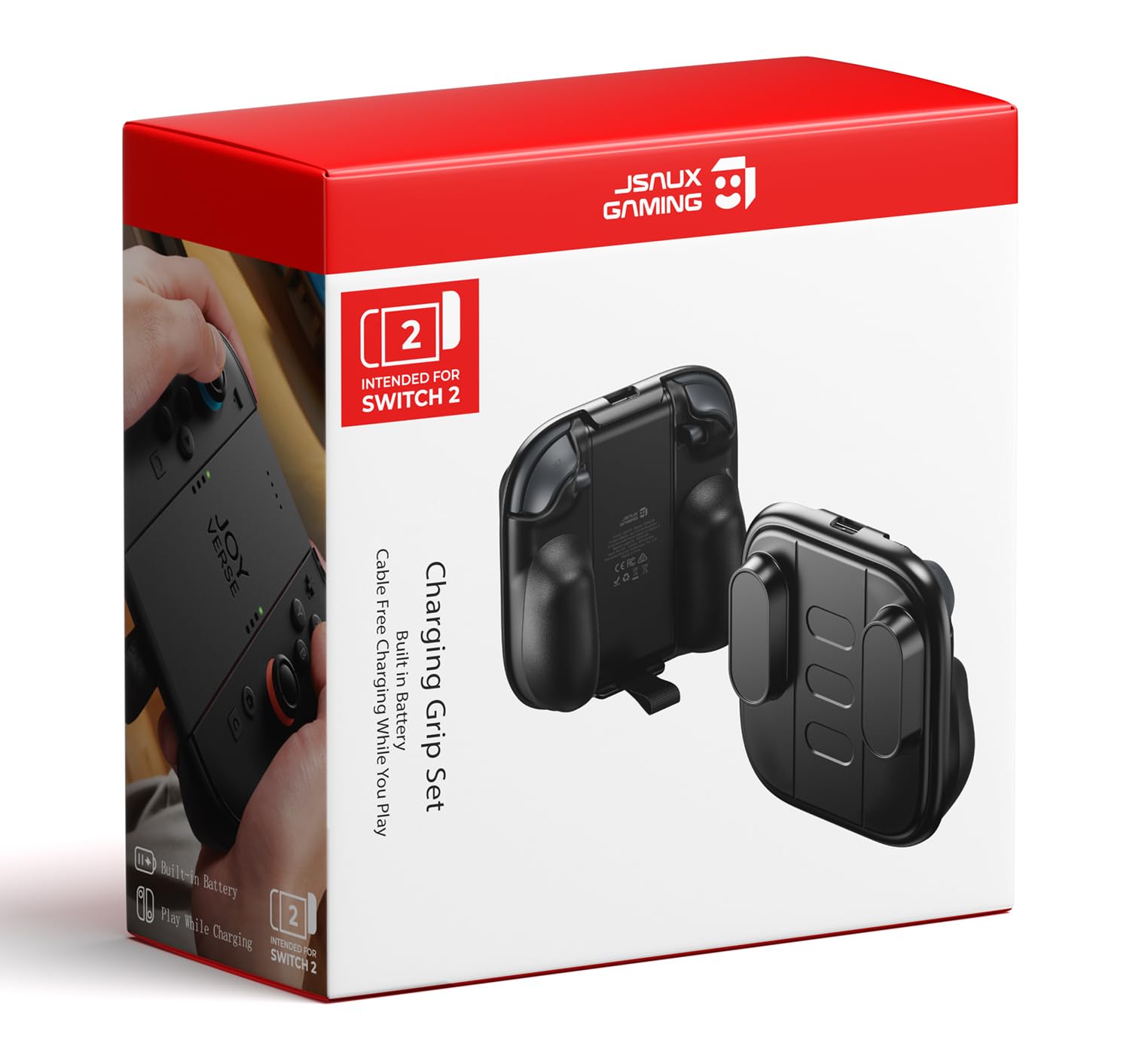 Amazon.com: JSAUX Charging Grip for Switch 2 JoyCon, Built-in