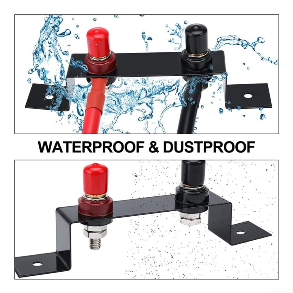 Cable de arranque de batería resistente al agua de 1,2 m con alta conductividad para sistemas 4AWG 5AWG 6AWG 7AWG en vehículos y barcos (7AWG)