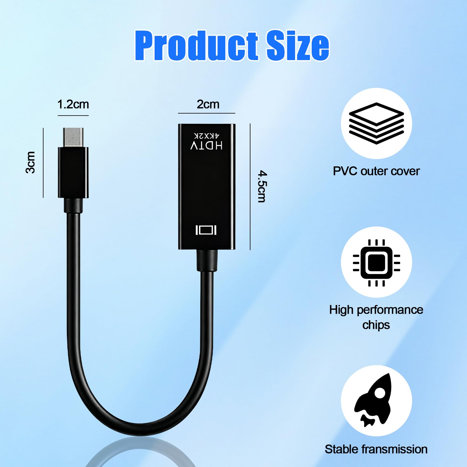 Adattatore USB a HDMI, Cavo HDMI a USB C, Adattatore HDMI aUSB, HDMIto USBC Compatibile Con iPhone, iPad, Samsung, Xiaomi, Macbook, Video Uscita Audio
