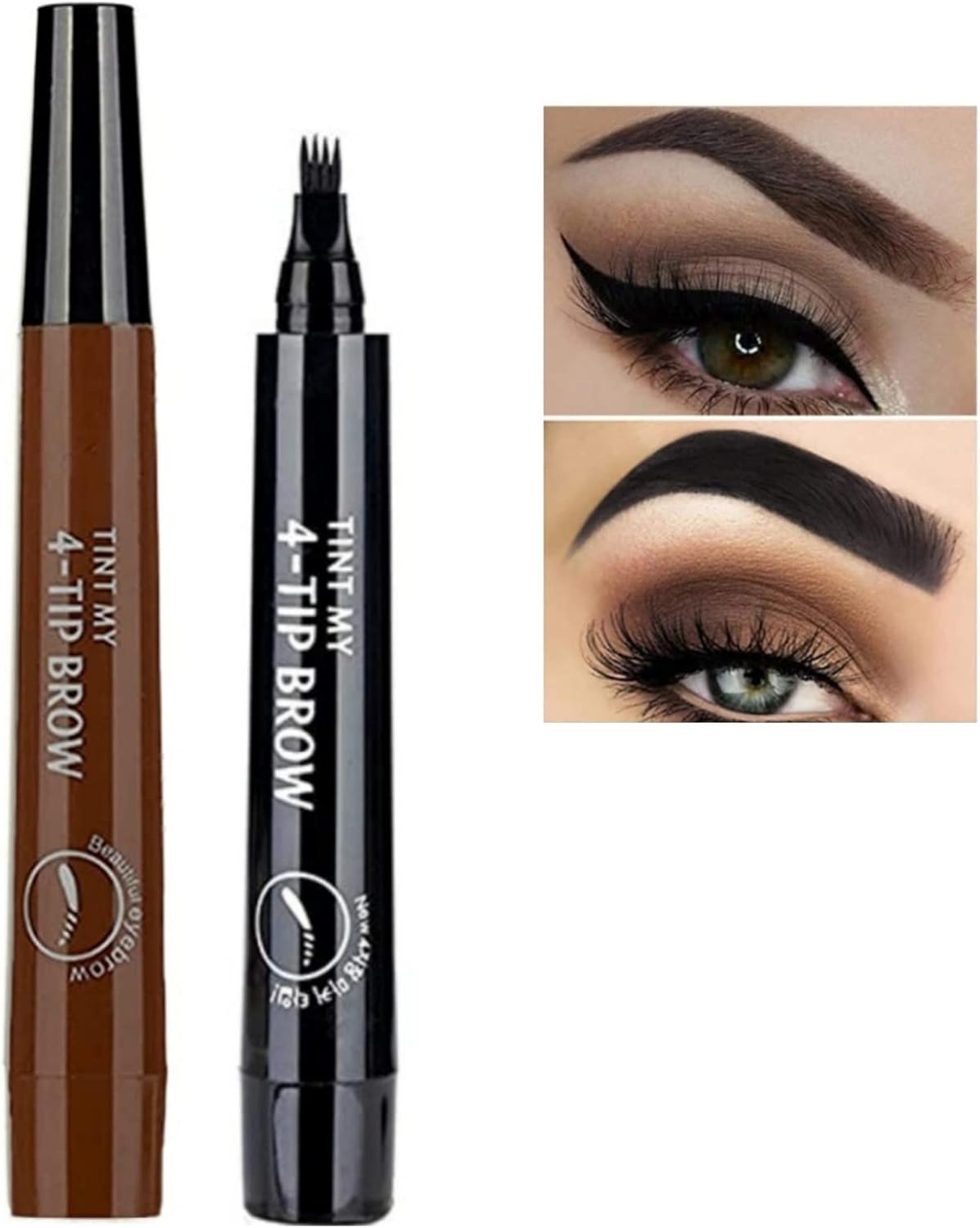 2PCS Eyebrow Pen,Eyebrow Pencil,Eyebrow Tint,Eyebrow Pencil Dark Brown