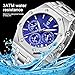 Tiong Mens Watches Chronograph Stainless Steel Waterproof Date Analog Quartz Watch Business Casual Fashion Wrist Watches for Men