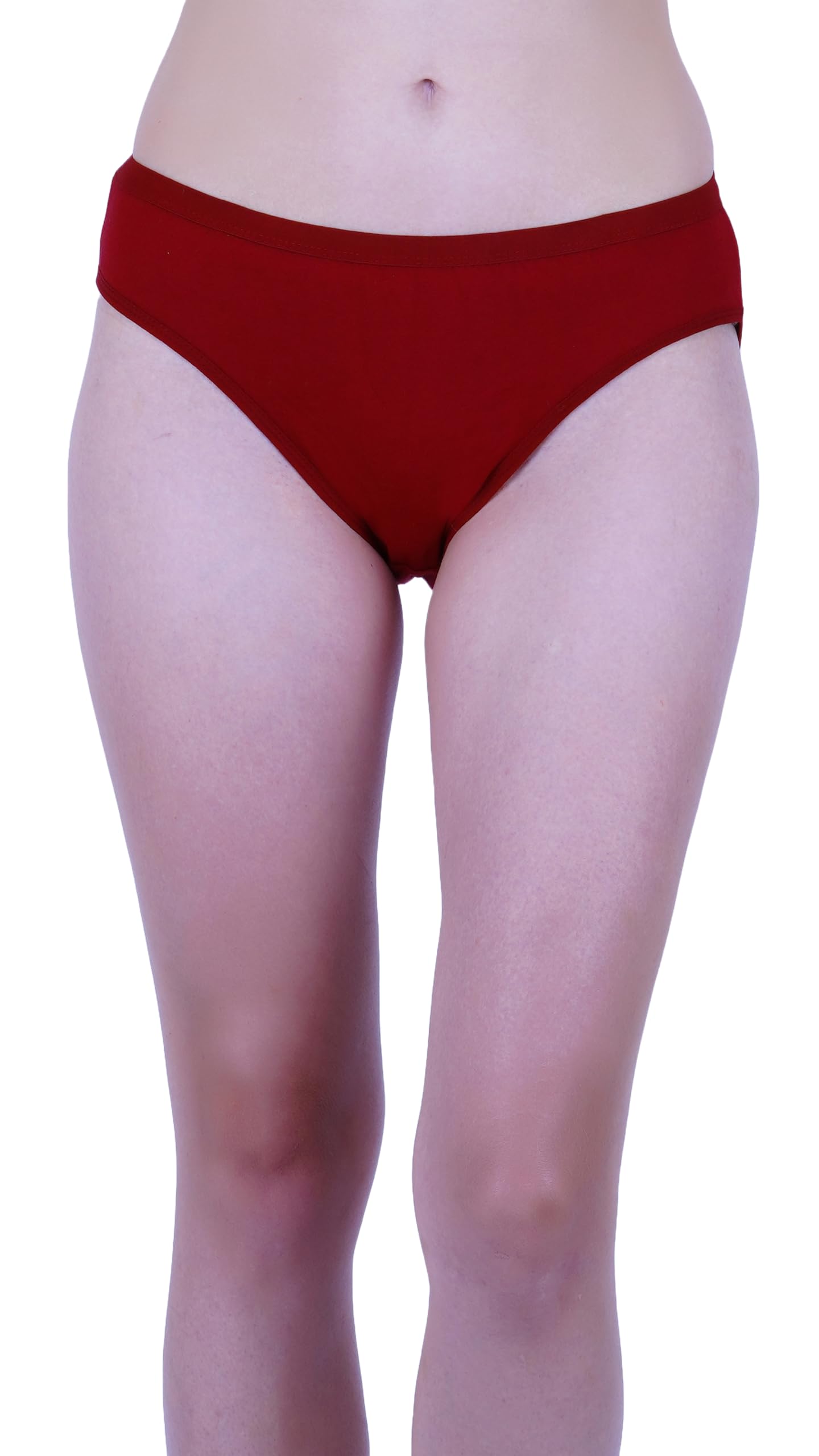 BIKINCYStretchable Cotton Hipster Panties for Women | Full Coverage Grip Fit | Comfortable, Breathable and Stylish Underwear for Women |Color - Red