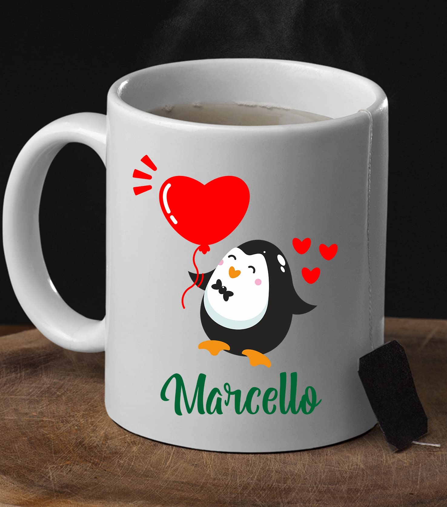 Tazze Di Coppia Con Disegno Due Innamorati Personalizzate Con Nomi - Foto 9