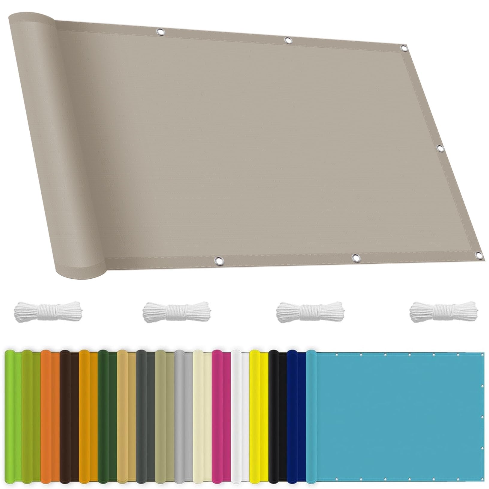 Filet d'ombrage imperméable et coupe-vent 150x560 cm pour sécuriser la serre du soleil