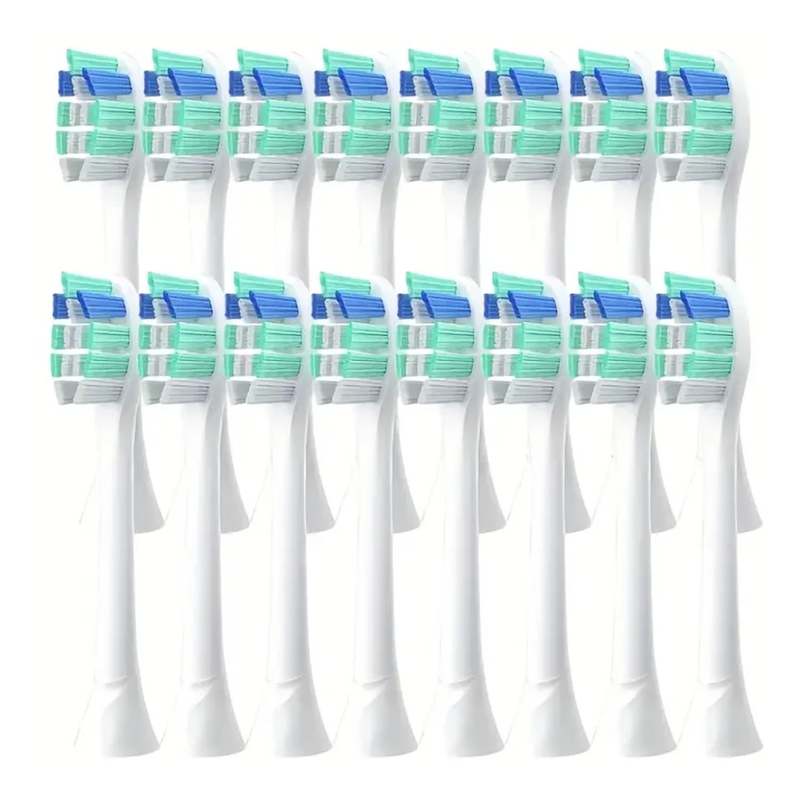 Cabezales de cepillo dental, compatible con Philips, 1100 2100 4100 4300 | 5100, 5300, 6100, 6500 repuesto de cabezal eléctrico, plástico(16pcs)