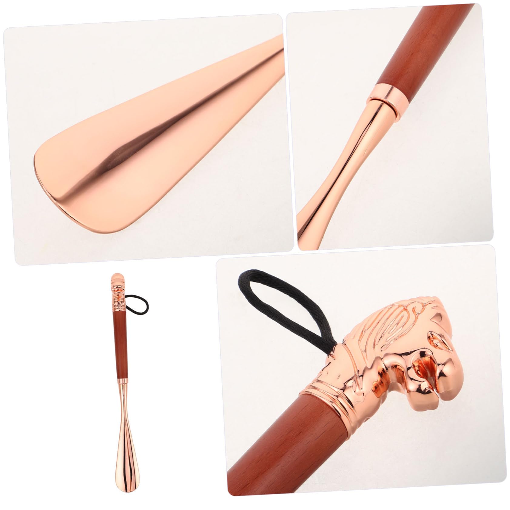 CALLARON Calzascarpe in Metallo Decorativa Strumento Portatile Per Indossare e Scarpe Alte Calzascarpe Ergonomico Per Anziani e Incinte Calzascarp Casa Per Appendere