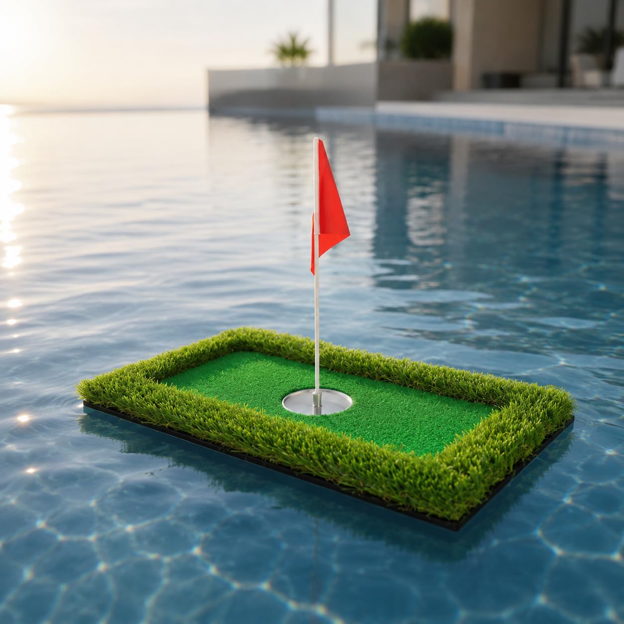 Campo Golf Flotante, Mini Golf para Piscina, Pelotas Flotantes Práctica, Accesorios Entrenamiento