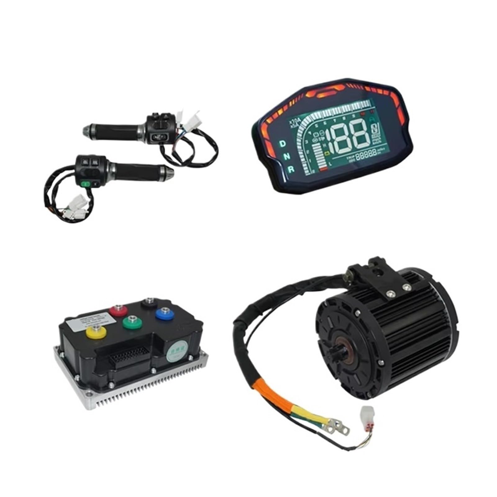 Hub Motor QS138 Mid Drive Motor Conversion Kit 3000W Continuous 6000W 72V 100KPH with Fardriver SIAYQ72180(Belt V1 180)