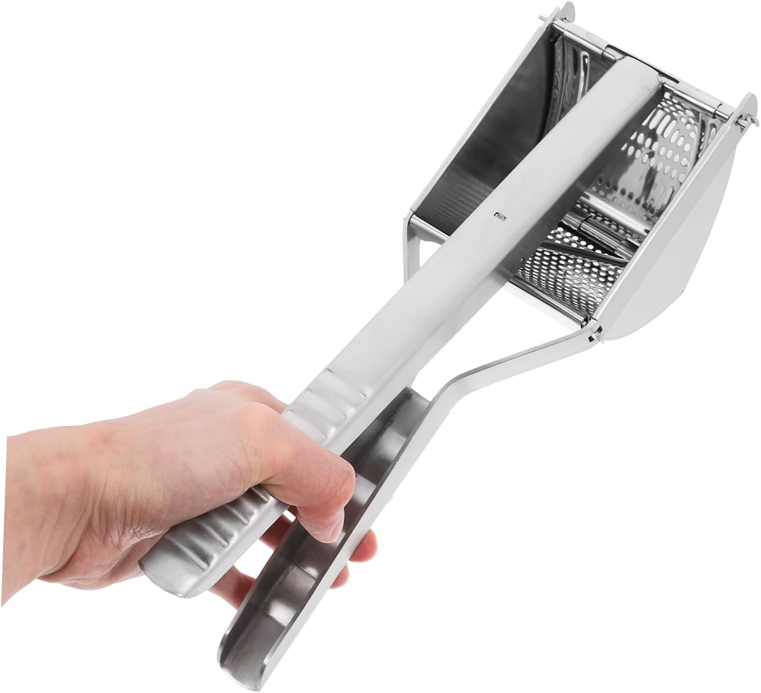 Stainless Steel Potato Ricer Masher Non-Slip Handle Manual Fruit Press Tool for Potatoes Avocados and Garlic Kitchen Essential