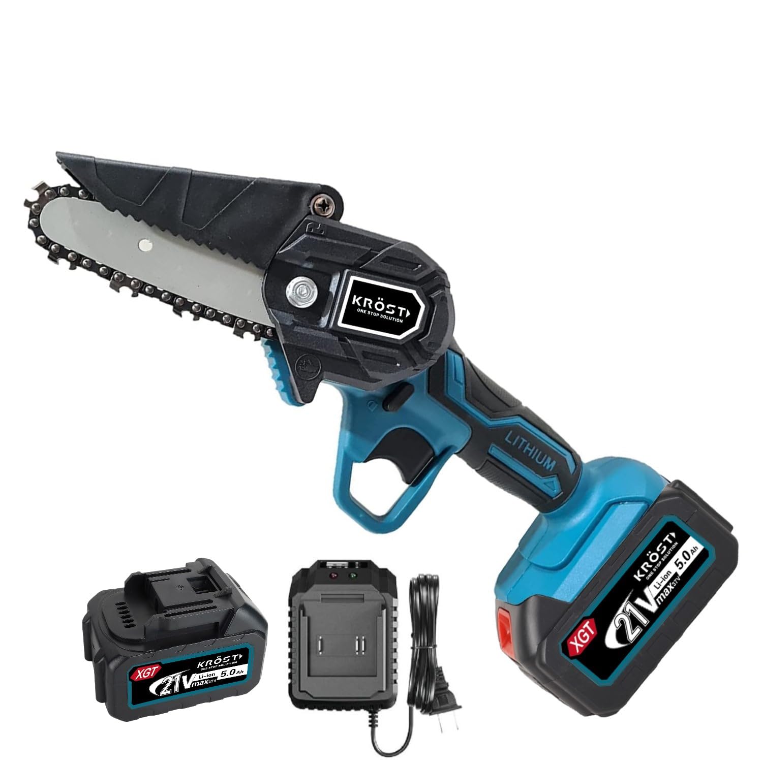 KROST PRO Series 21V(37V Max) 6" Cordless Chainsaw, 100mm Max Cutting Dia. Brushless Cordless Portable Chainsaw, Pruning Shears Chainsaw for Tree Branch Wood Cutting (Single Battery) (B0D1Y363SB) Amazon Price History, Amazon Price Tracker
