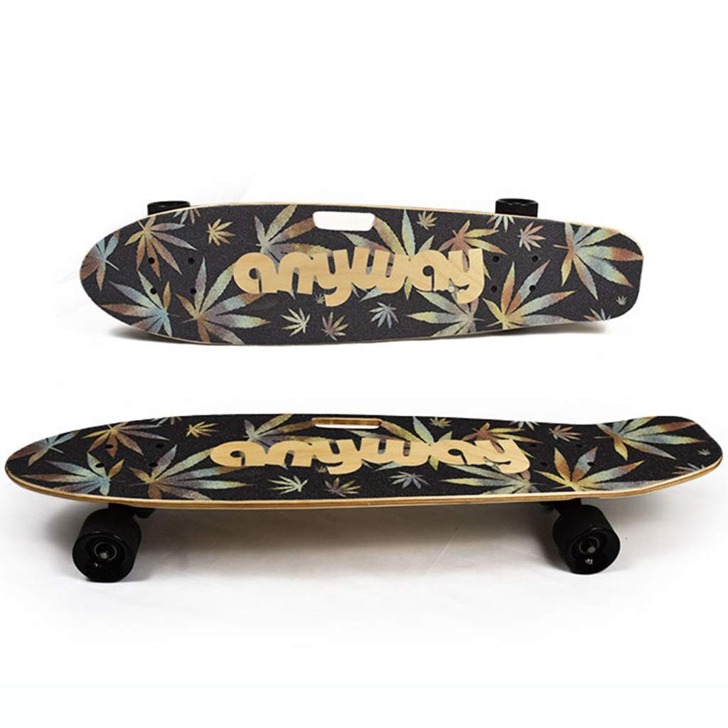 LINGLING-Skateboard Skateboard Wide Round Smooth Portable Maple Big Fish Plate Fish Plate Banana Board Retro Road Brush Street Skateboard Longboard Skateboard Cruiser Skateboard Complete