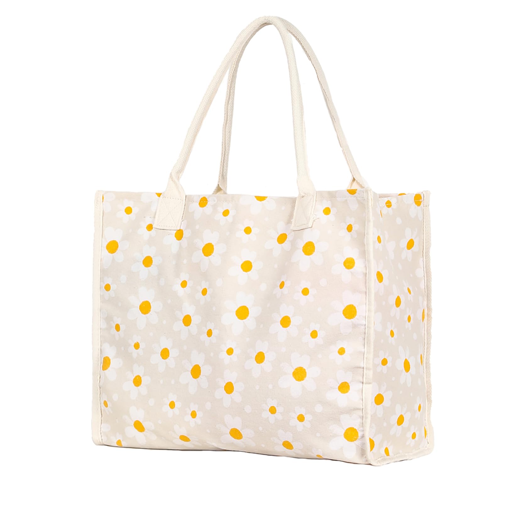 XINFULLWOL Canvas Tote Bag for Women – Reusable Shopping Bag,Foldable Bag for College, Work, Books, Grocery, Travel, Beach