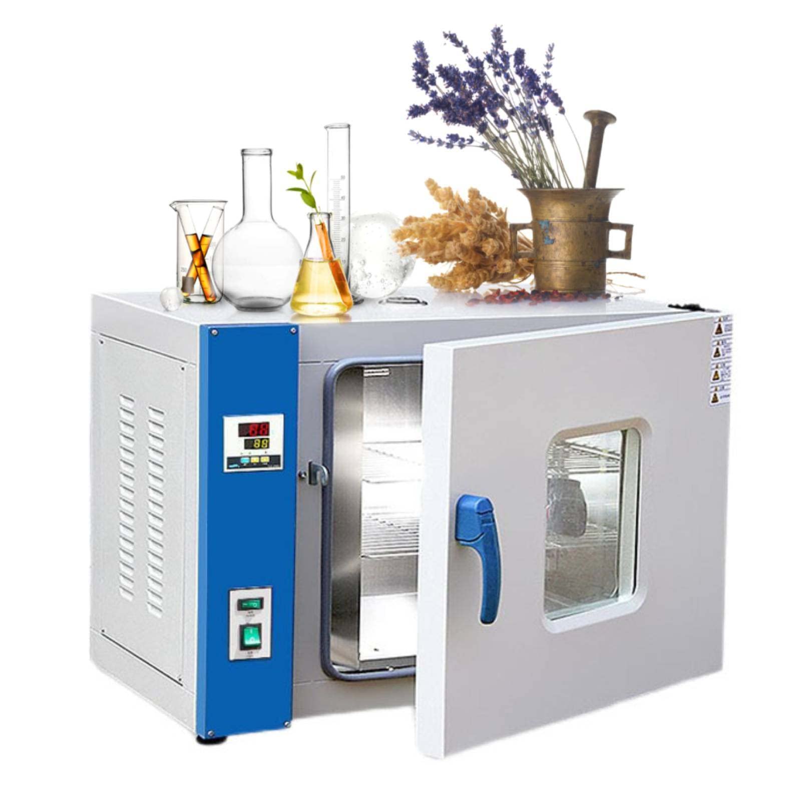 Forno da Laboratorio A Convezione Ad Aria Forzata da 600W,Incubatore Digitale Scientifico RT+5-300 ℃, Forno di Essiccazione A Getto d'Aria con Display Digitale da 15,6 Litri,Galvanized