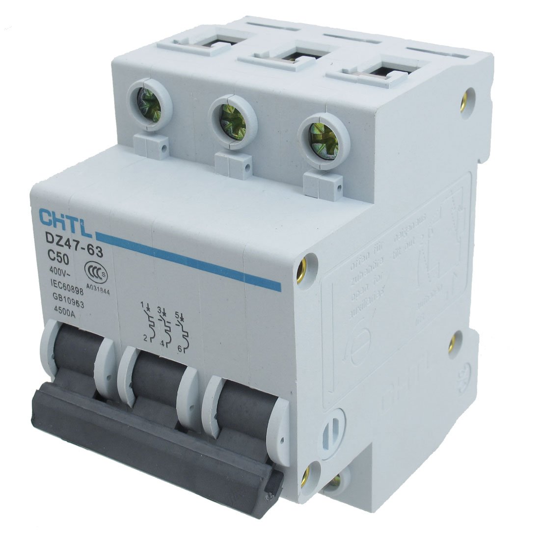 IEUMJNAT AC 400V Rated Current 50A 3 Pole Miniature Circuit Breaker