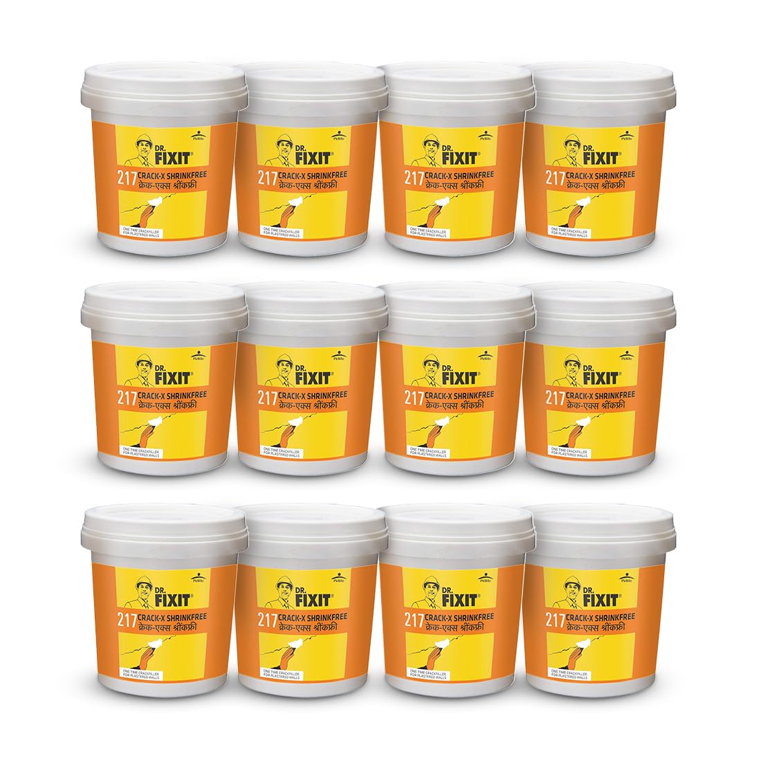 Dr.Fixit 217 Crack-X-Shrink Free Crack Filler for Crack-free Plastered Walls, Prevent Water Leakages, Covers up to 10 mm Internal & External, Excellent Bonding- 750ml pack of 12 (B0DCK264H4) Amazon Price History, Amazon Price Tracker