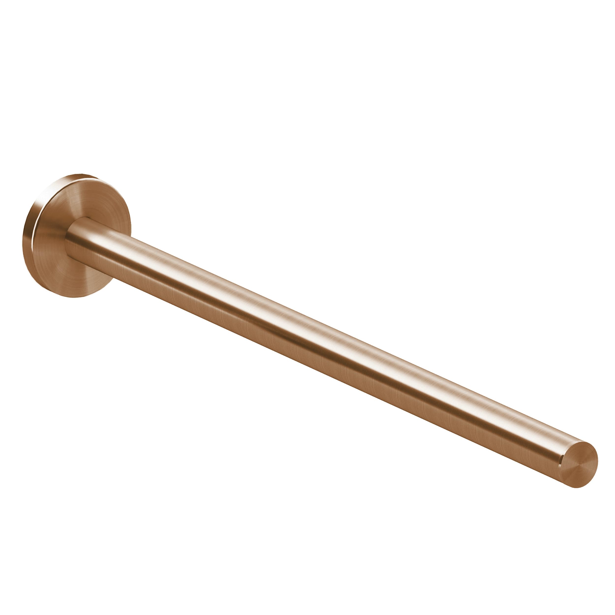 COSMIC Architect Sp Toallero de Pared de Un solo Brazo Fabricado en Metal de Estilo Minimalista. Barra de Toalla para Baño con Montaje Mediante Tornillería de Color Cobre Cepillado