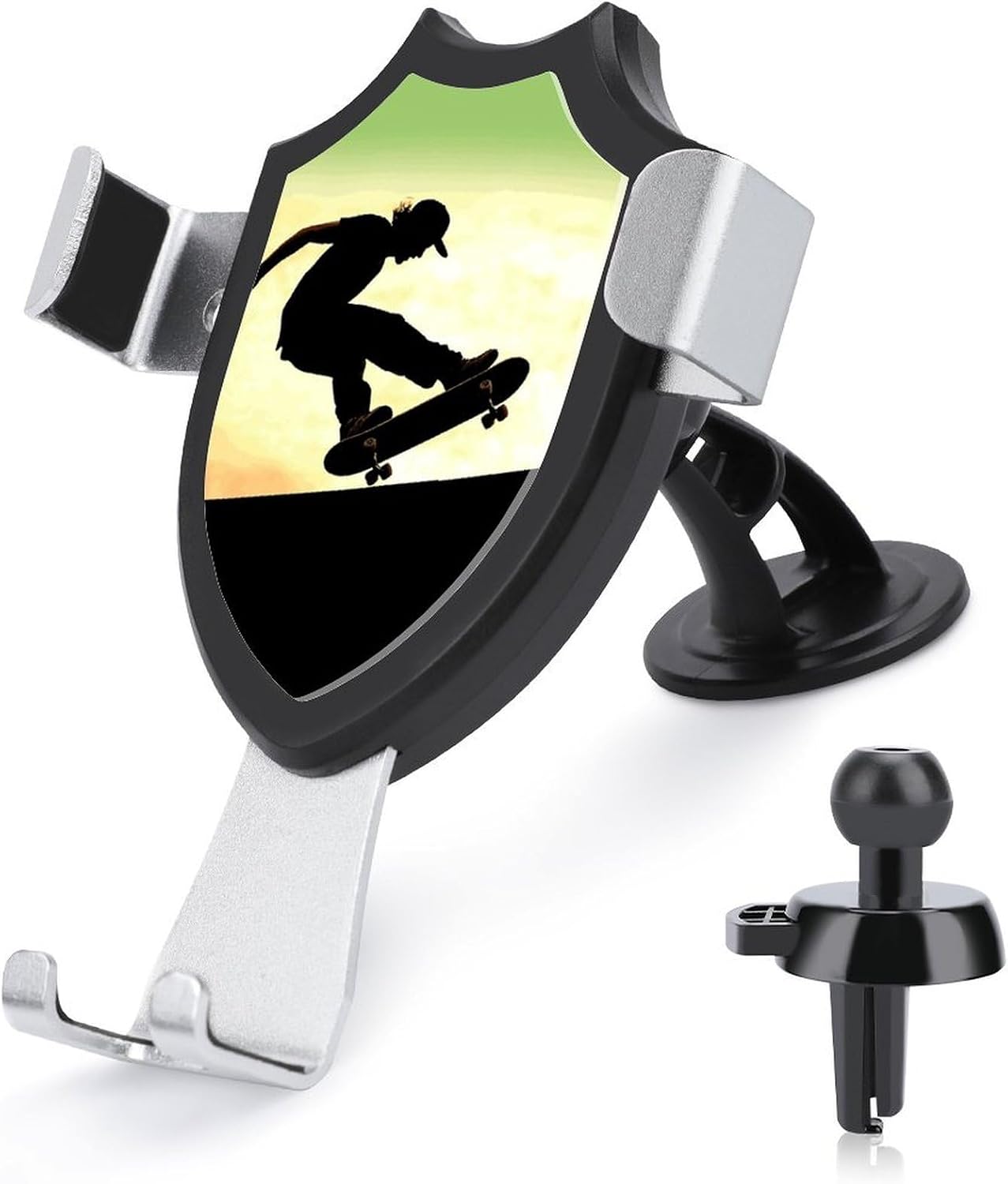 Portable Car Phone Holder Mount with Suction, Ventilation Clip