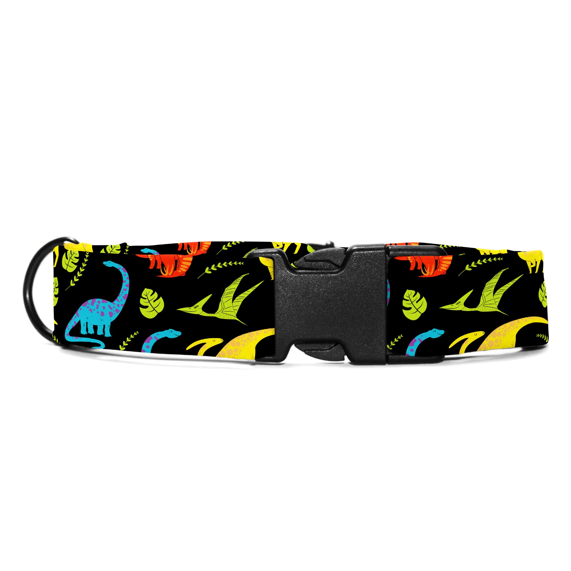 Collars by Taggie™ - Prehistoric Pals | Butter Soft Fabric | Strong Hold | Seamless Stitch | Super Vibrant Print | Metal Hardware (L) (B0BVG3XRTG) Amazon Price History, Amazon Price Tracker