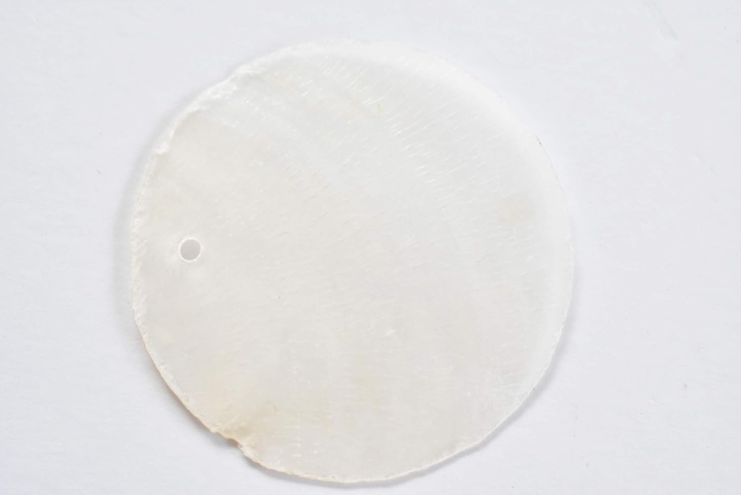 50 Capiz Shells White Round 1 1/2 (38mm) One Hole Crafts Windchimes Shellcraft