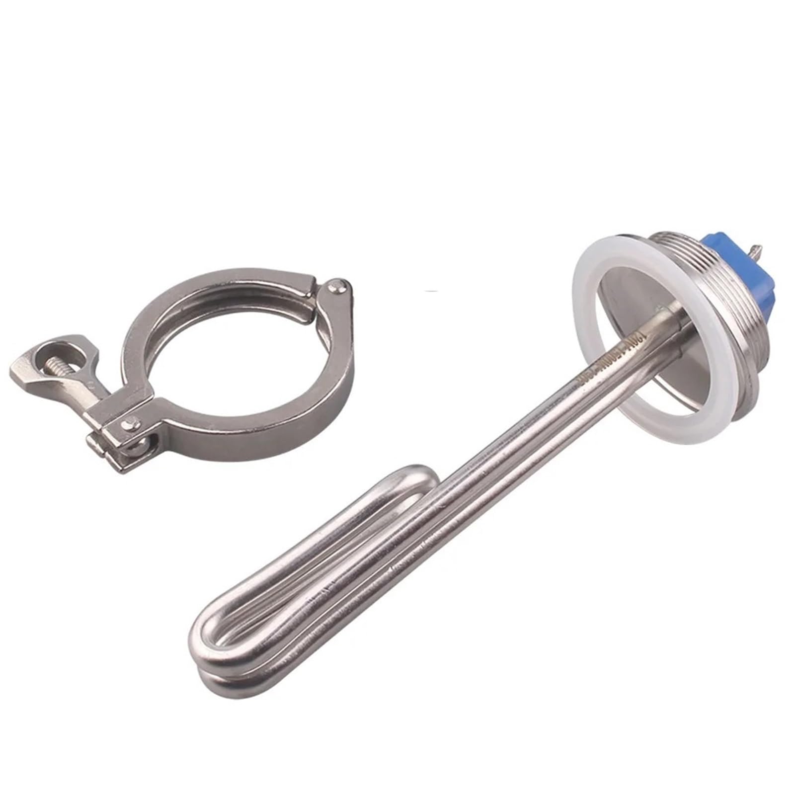 120 V 1500 W/1650 W Heizelement for Einschrauben, zusammenklappbar, Tauchwasserrohr, 2 Zoll Tri-Clamp-Heizung, 1 Stück(With clamp and set,120V X SUS CAP_1650W)