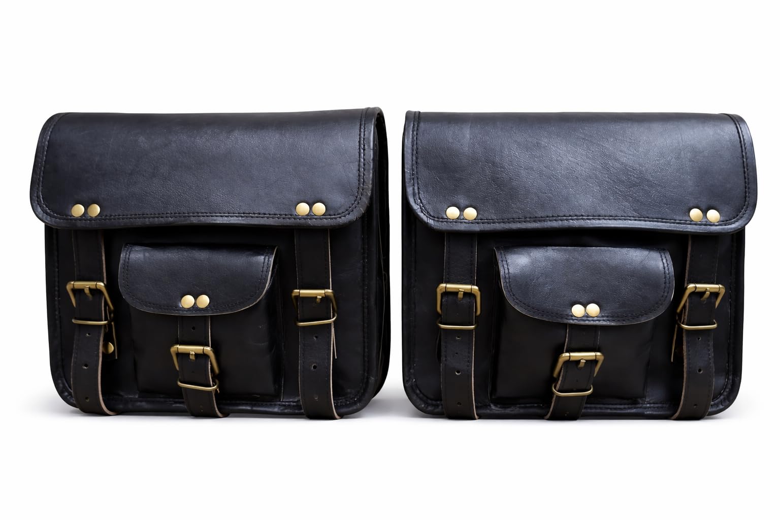 American Blue Sacs De Selle Vélo Cuir Véritable – Lot De 2 Sacs à Outils Vintage Avec Sangles Réglables