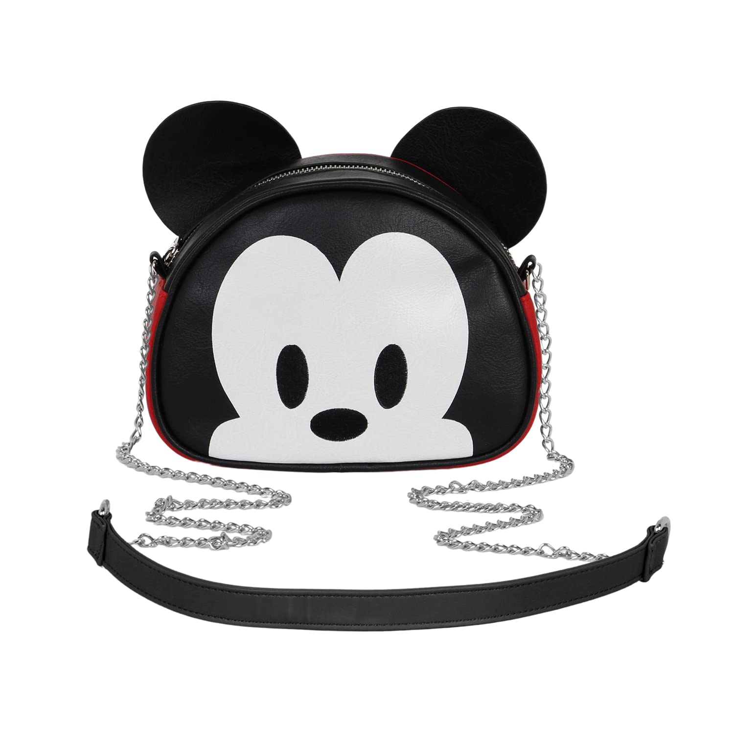Disney Topolino M-Borsa a Tracolla Heady, Rosso, 20.5 x 15 cm