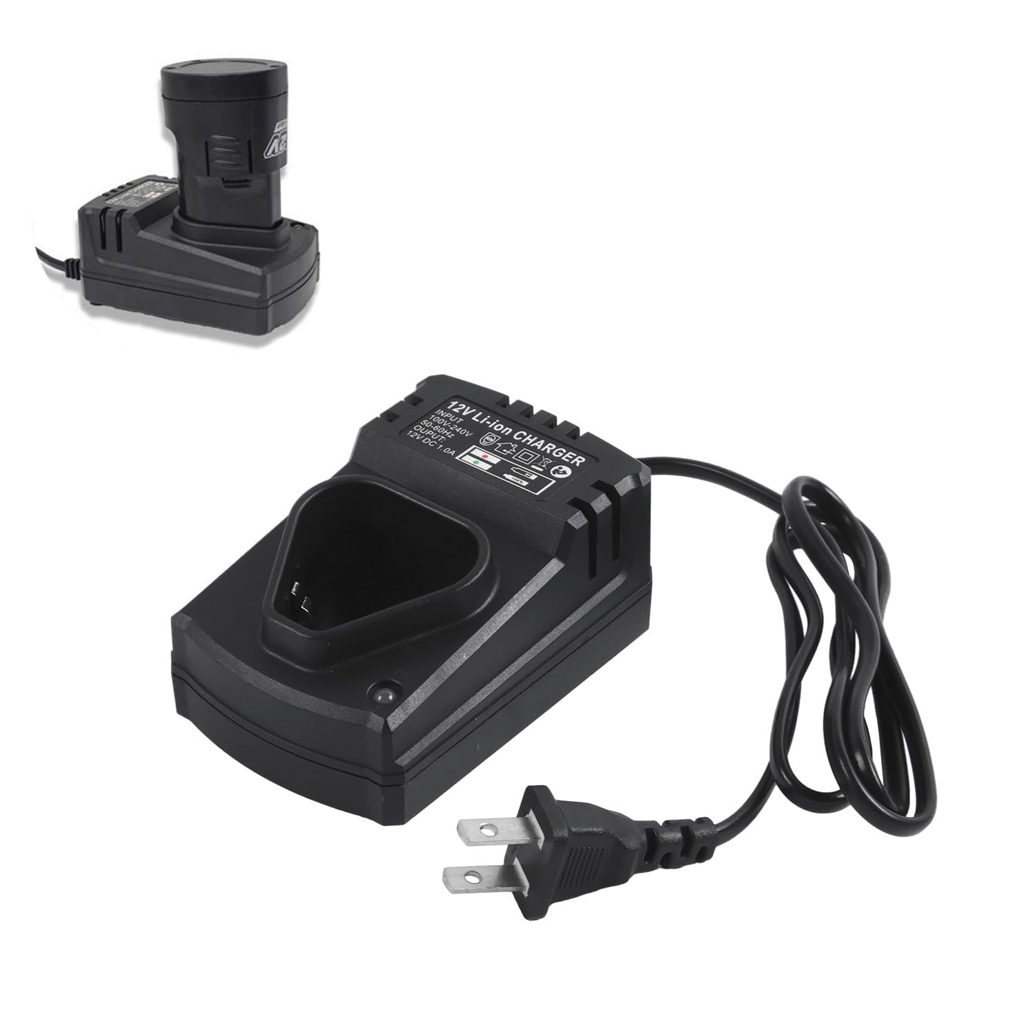 ELSOON 12.6V Battery Charger, 12W Power Adapter Compatible with Electric Bellows, Portable Fireplace Tools, Firewood Stove Blower, Outdoor BBQ & Camping Fire Fan