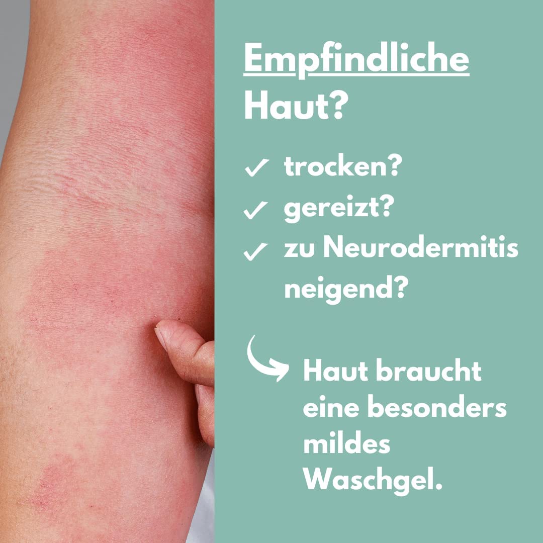 benevi Waschgel 5 x 200 ml für empfindliche trockene und zu Neurodermitis neigende Haut: Das seifenfreie Wasch- und Duschgel ist frei von Duftstoffen und reinigt die Haut mit besonders milden Tensiden