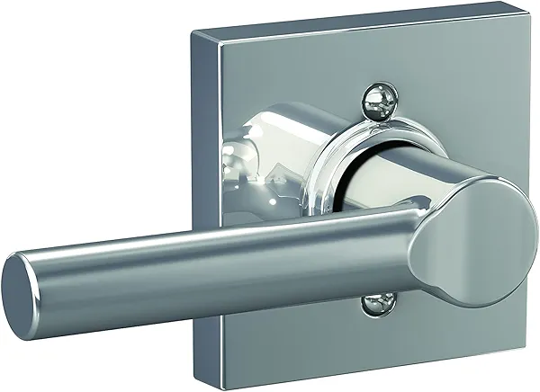 Schlage F170 BRW 625 COL Broadway Lever with Collins Trim Non-Turning Dummy Door Handle, Bright Chrome