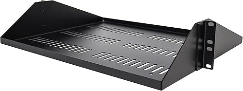 Miniatura 9 de StarTech. com Estante para servidores 2U, bandeja voladiza universal ventilada para estante de equipo de red de 19 pulgadas, acero resistente,