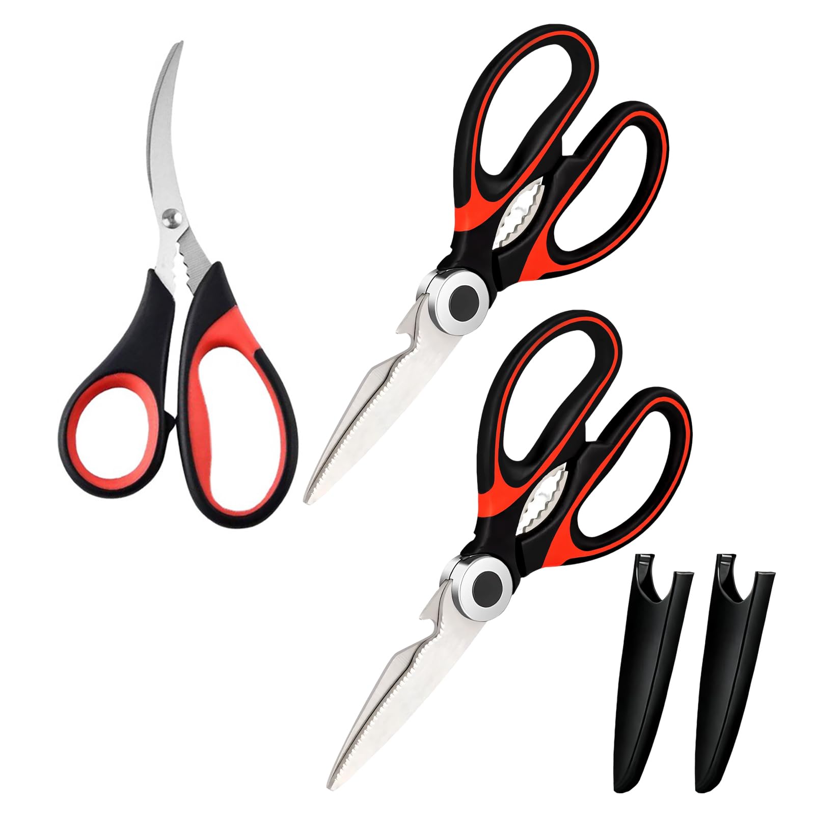 ZEPFJHE 2.5mm Thick Culinary Scissors with Ergonomic Handle Kitchen Shears for Seafood and Poultry Cooking Strong Cooking Scissors