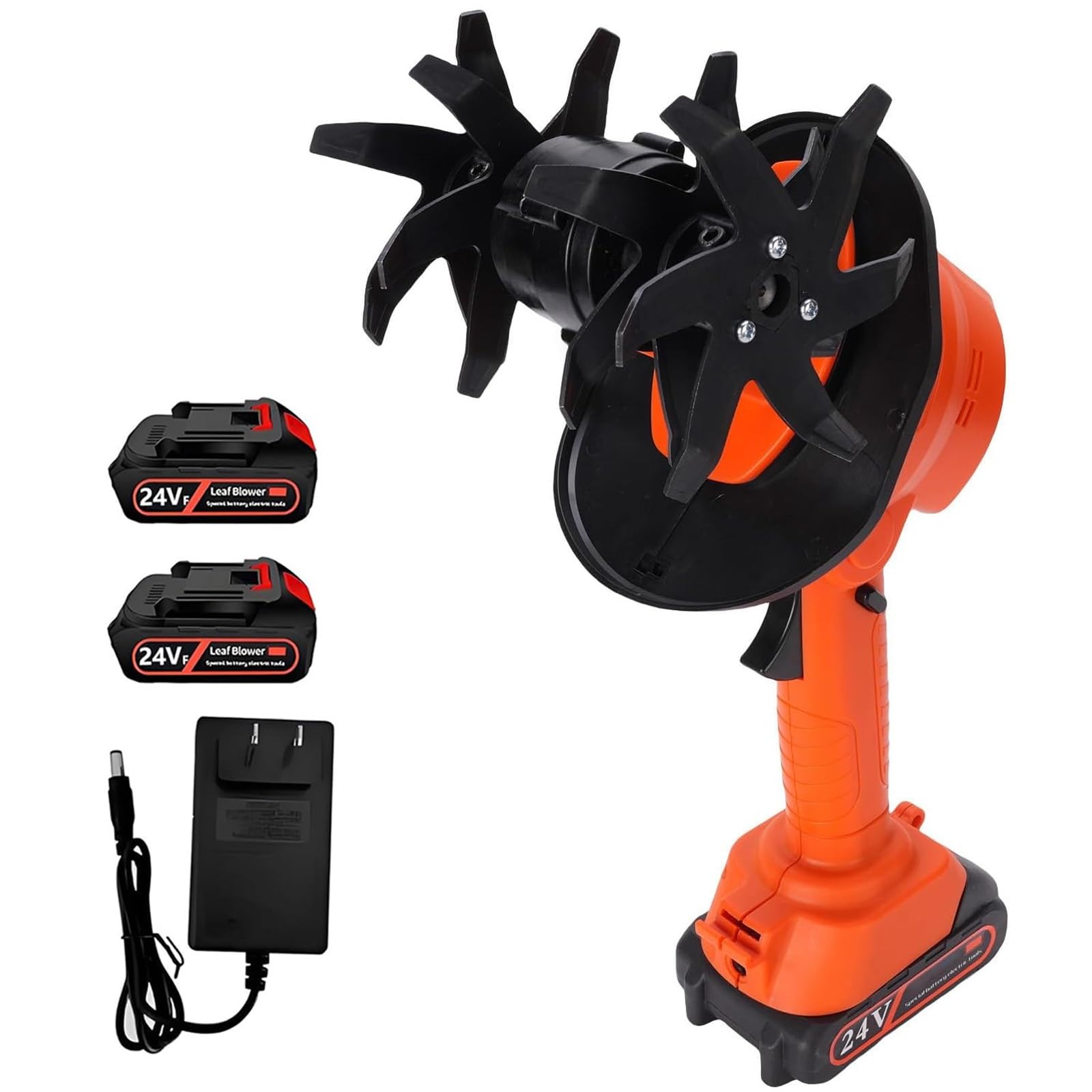 Motobineuse Électrique, 24V 235RPM Bineuse sans Fil avec Poignée Mobile & Tige Extensible, Largeur Ø10cm, Idéale pour Petits Massifs et Potagers – 2 * 1.5Ah Batterie et Chargeur Incluse