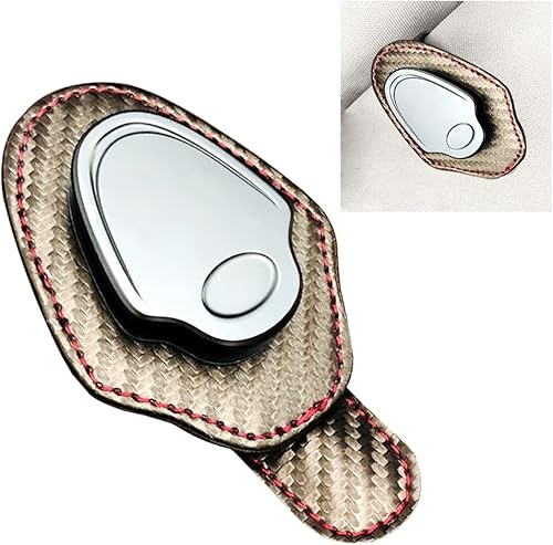 Soporte para lentes de sol para visera de automóvil, gancho de almacenamiento de lentes de fibra de carbono, clip magnético para anteojos con Soporte para lentes de sol para visera de automóvil, gancho de almacenamiento de lentes de fibra de carbono, clip magnético para anteojos con