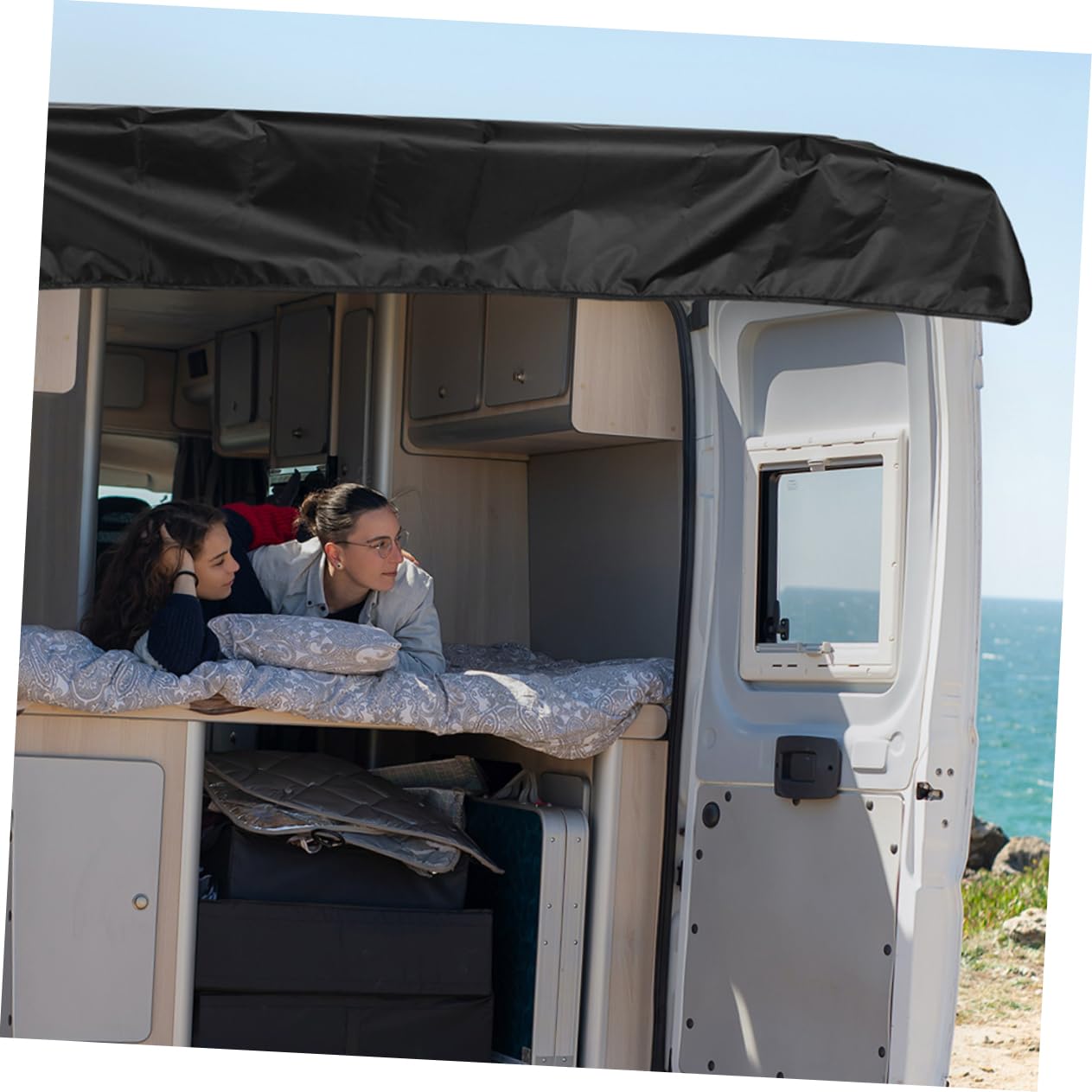 GALPADA Parasole 176x114cm Portellone Posteriore Oxford Camper per Protezione UV Copertura per Vacanze Estive All'aperto e Campeggio