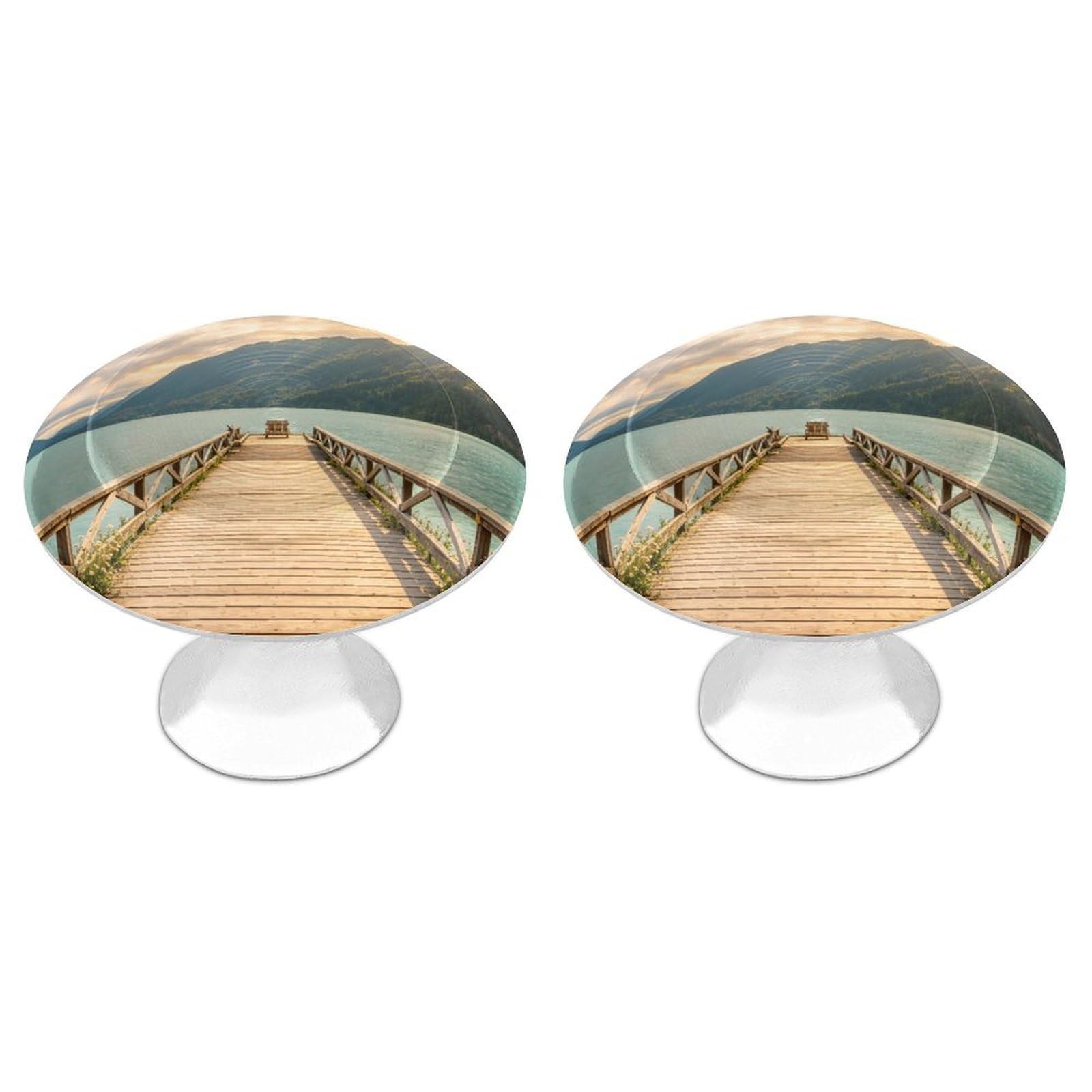 Btcowzrv Style Lake Wooden Pier 2 Pack Cabinet Knobs Drawer Pulls