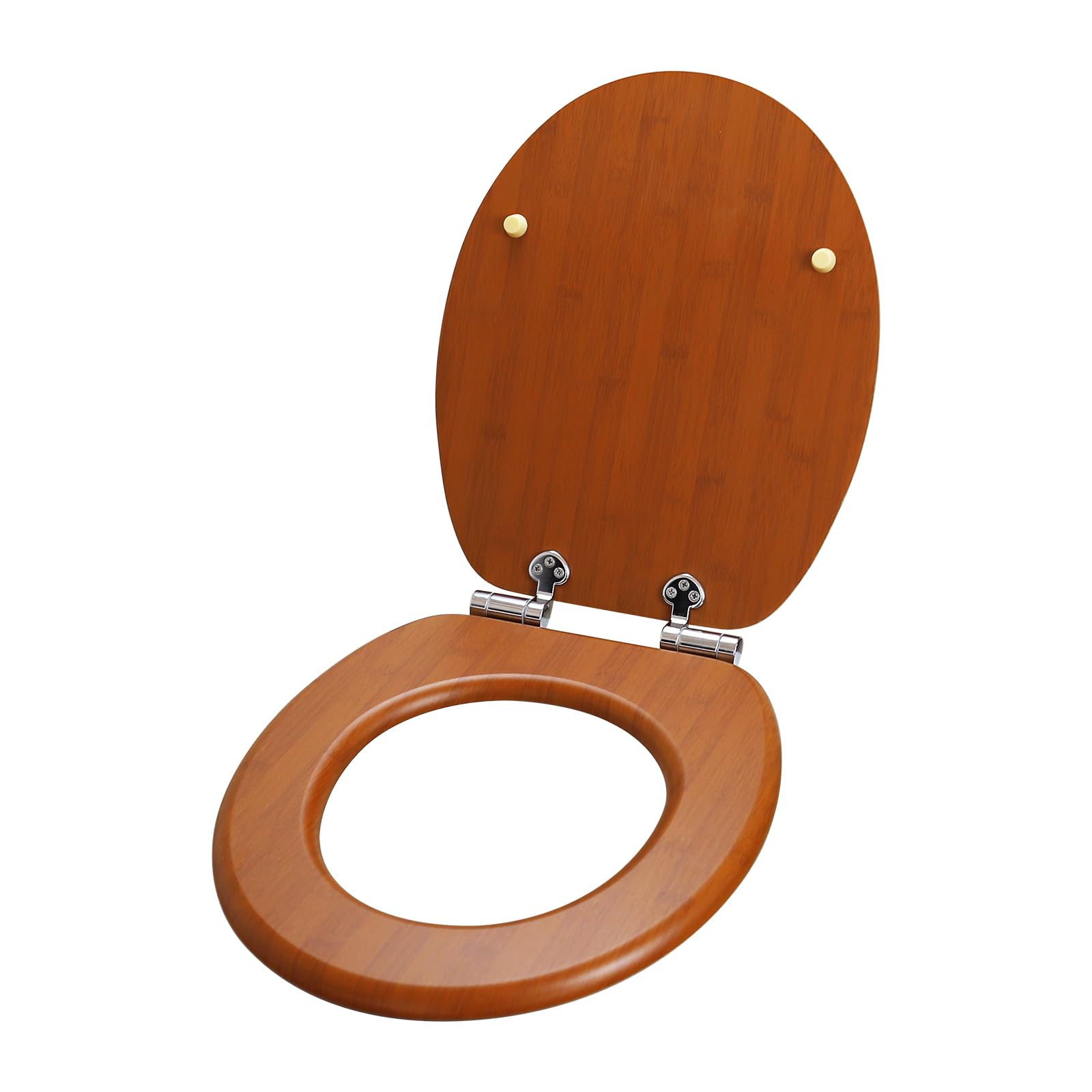 Asiento de inodoro con cierre automático, tapa de inodoro de alta calidad en madera MDF, montaje sencillo, tapa de inodoro estable, asiento de inodoro compatible con inodoros estándar de