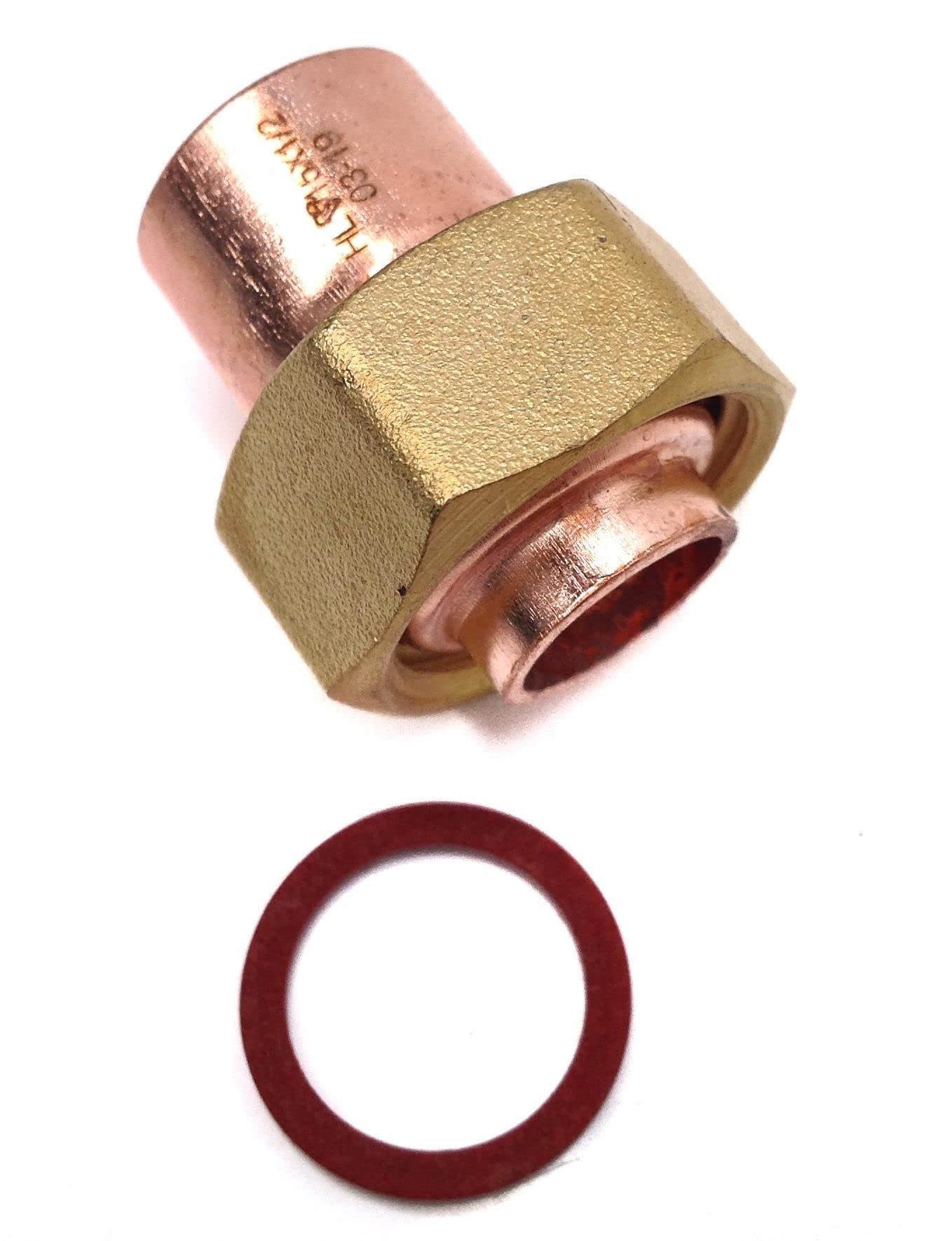 End Feed Straight Tap Connector - 15mm x 1/2" BSP - Pack of 10