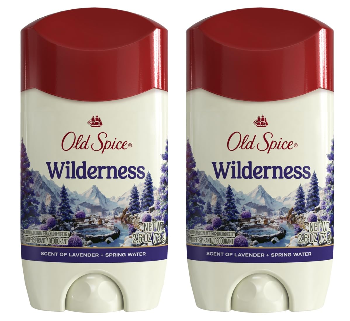 Wilderness For Men Anti-​Perspirant & Deodorante, Lavanda, 2,​6 oz (confezione da 2)